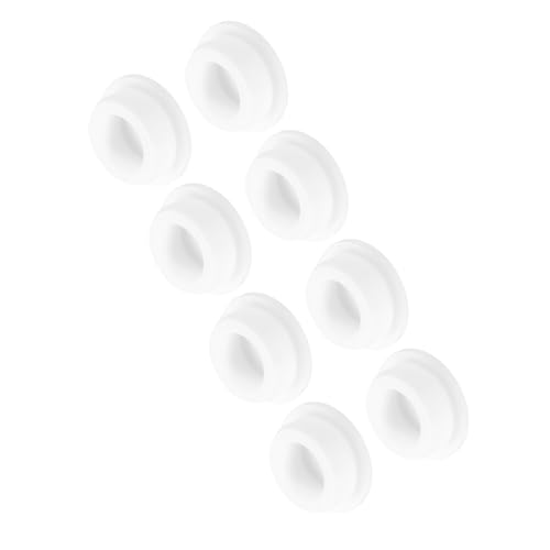 Image of MECCANIXITY 8pcs T-Shaped Silicone Plugs 29mm 1-1 /8 Inch Dia Snap in Plug Hole Seal Cover Round Rubber Stopper for Kitchen Rubber Bulkheads Waterproof Sealing Plugs White
