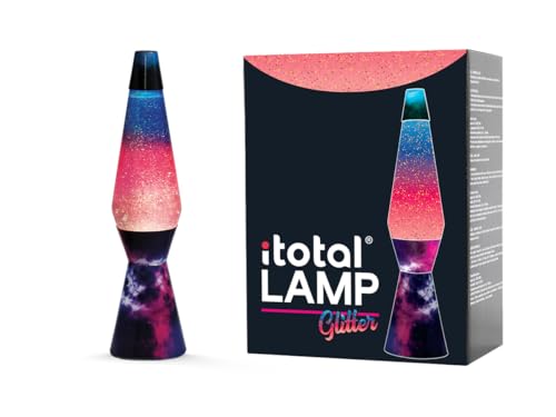 I-TOTAL - Lavalampe mit Magma (Blasen)/ Magma-Glitter (Farbe)