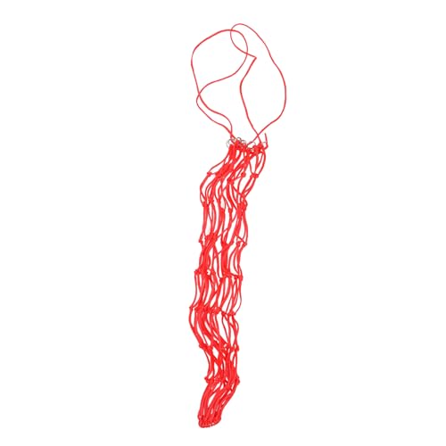 HEMOTON Bolsa de Alimentación para Caballos Mediana Roja de Resistente de Nylon Bolsa de Alimentación Lenta con Malla y Anillos Colgantes Duraderos para Evitar el de Comida