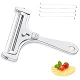 OYEWALLS Adjustable Wire Cheese Slicer for Block Cheese, Handheld Stainless Steel Cheese Cutter with...