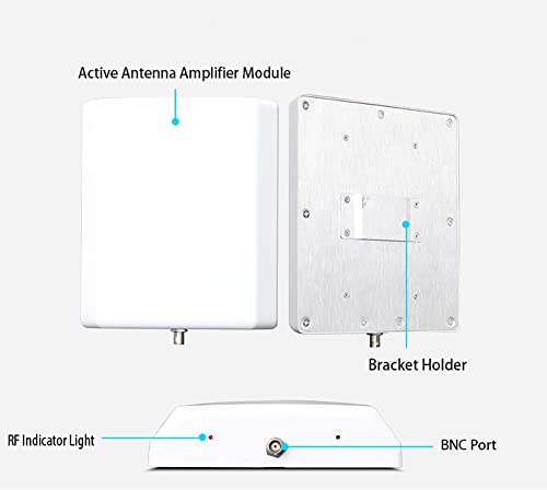 Wall-Mounted Uhf Active Antenna For Antenna Distribution System,Wireless Microphone System,Waterproof,Indoor-Outdoor Broadcasting (White Antenna) #TOP1