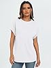 AUTOMET Womens Summer Tops Oversized Short Sleeve Business Casual Dressy T Shirts Trendy Fashion Clothes Spring Outfits 2025 White L #1