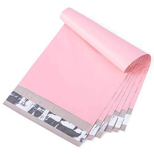 Large Pink Poly Bags for Shipping [5 Pack] Water Resistant Self Sealing Package Mailing Envelopes #7 (19' x 24')