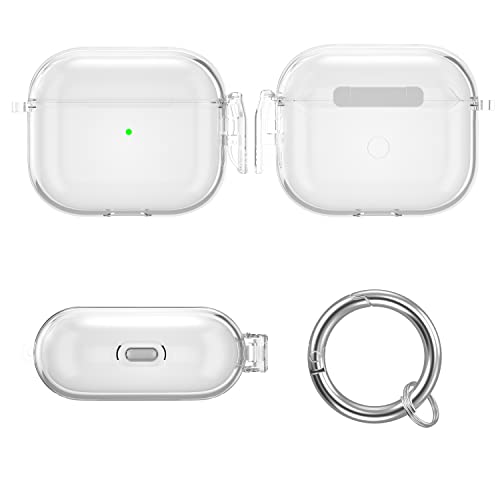 Valkit Compatible Airpods 3 Case Clear With Lock, Shockproof Airpods 3Rd Generation Case Soft Transparent Protective Cover With Keychain Ipods 3 Skin For Airpods 3 Gen 2021 #TOP6