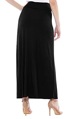 Women's Casual High Waist A-Line Loose Fit Lounge Maxi Long Skirt S-3XL (Pack 0f 2)3