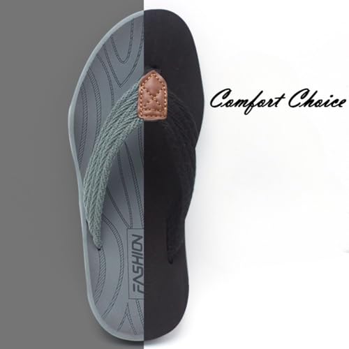 Geerta Mens Sport Flip Flops Comfort Casual Thong Sandals Outdoor Sandals Slippers Open Toes No Slip Soft Sole with Arch Support Waterproof Beach Slides Slip On Wear Shoes Summer Vacation2