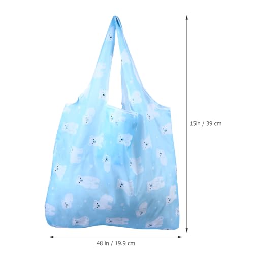 Bolsa reutilizable de poliéster plegable para almacenamiento y compra ligera floral 2