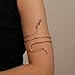ZMJK Snake Armband Chain Metal Animal Twisted Arm Chain Fashion Snake Wrap Bracelet Jewelry for Women Men (Gold-A)