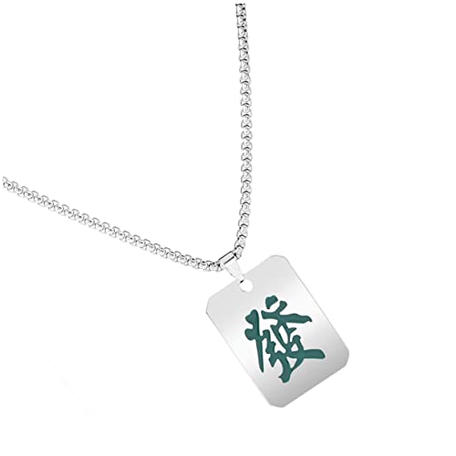 Collier Mahjong Chinois Femme Pendentif Créatif Alliage Argenté Accessoire Décoratif