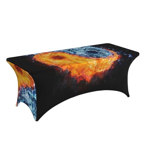 Nappe extensible Yin Yang pour cacher les pieds de table 1,8 m - 4