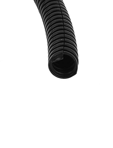 Sourcingmap 7mm Flexible Black PVC Corrugated Tubing Pond Conduit Tube 21.5ft - Image 2