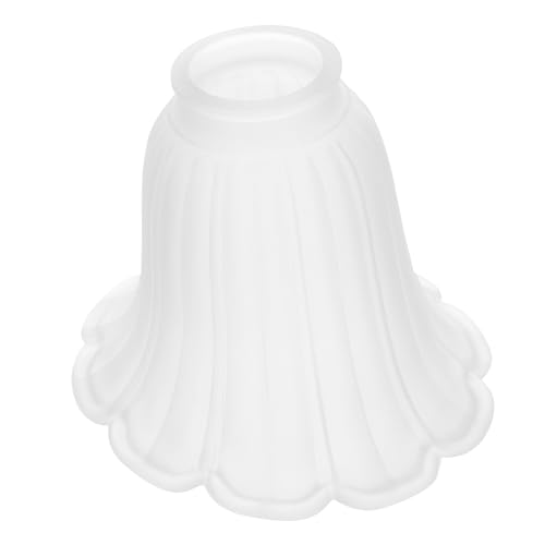 OSALADI Pantalla de cristal con forma de flor de repuesto para lámparas de mesa y pared, elegante diseño esmerilado, fácil de instalar para decoración vintage de altura