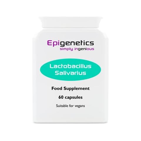 Lactobacillus Salivarius | 5 Billion CFU Probiotic + Jerusalem Artichoke Prebiotic (Inulin) | 60 Vegan Delayed Release Capsules UK Made | 2 Month Supply Cover