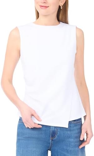 Vince Camuto Asymmetrical Sleeveless Knit Blouse