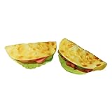 Uonlytech 2 Stück Realistisches Pancake Fake Burrito Dekoratives Lebensmittelmodell Täuschend Echte Frühstücks deko Langlebiges Kunstgebäck für Küche Laden Restaurant Fotografie
