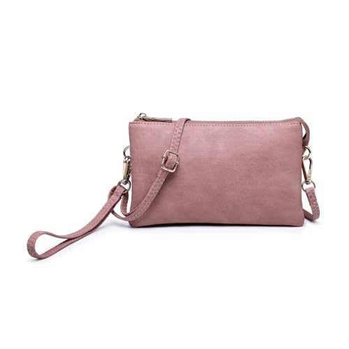 Image of JEN & CO. Riley Crossbody Bags for Women Vegan Leather Wristlet Clutch Wallet Purses Handbags with 2 Straps