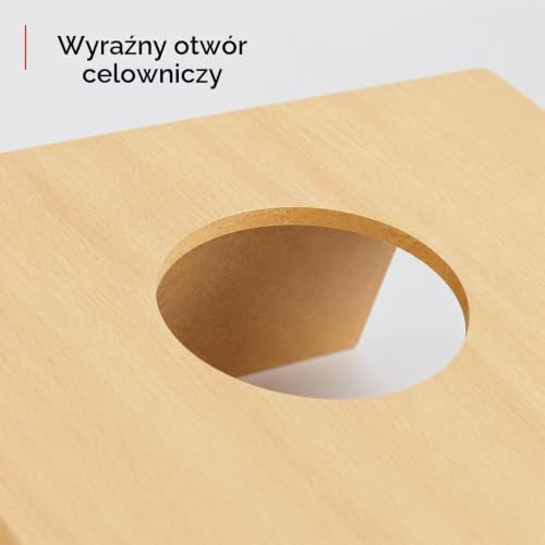 MIJOMA Cornhole zestaw do rzucania z drewna, kompaktowy 5-częściowy zestaw rekreacyjny