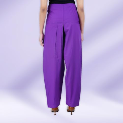 Image of Happy Bunny Salwar Pant - Modern Style Pure Cotton for Women - Ethnic Semi Patiala Trouser - Office,Home - All Day Comfort Wear with Drawstring