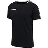 Logodruck auf Wasserbasis HUMMEL Jungen hmlAUTHENTIC Kids Training Tee T-Shirt, Black/White, 164