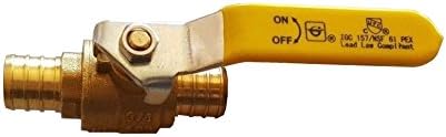 10 PIECES XFITTING 3/4" PEX BRASS FULL PORT SHUT OFF BALL VALVE, LEAD-FREE BRASS