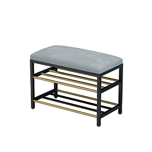 Étagère à chaussures en métal robuste et banc de rangement de qualité - 2
