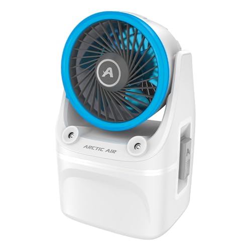 Livington IceJet - Luftkühler mit Jet-Boost - Verdunstungskühler & Ventilator - 3 Stufen - LED - USB/Netz - tragbar - leise - ohne Filter - bis 8h Kühlung