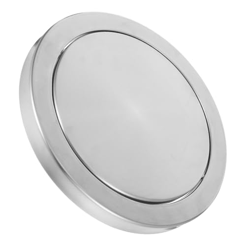 STOBAZA Stainless Steel Trash Can Lid Swing Flap Waste Cover for Kitchen Countertop Bathroom Opening Space Saving Design Easy Installation