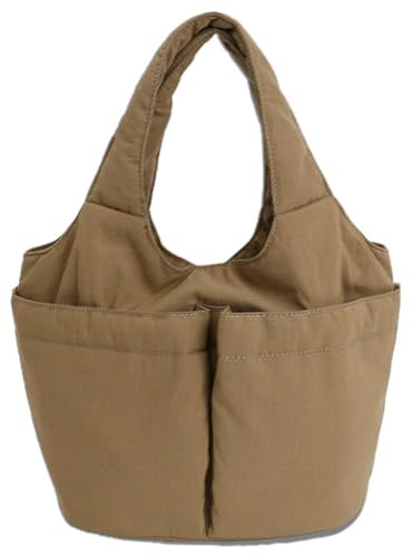 Nylon Tote Bag Top Handle Purse for Women Multi-pocket Hobo Bag Shoulder Handbag Lightweight Small Nylon Purse for Travel