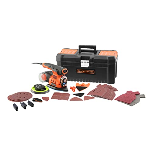 Black & Decker KA280LKA Multi-Ponceuse 4 en 1 coffre + 23 Accessoires