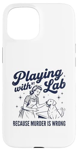 Playing with Labrador Dog Owner Funny Women �X�}�z�P�[�X iPhone 15 �p