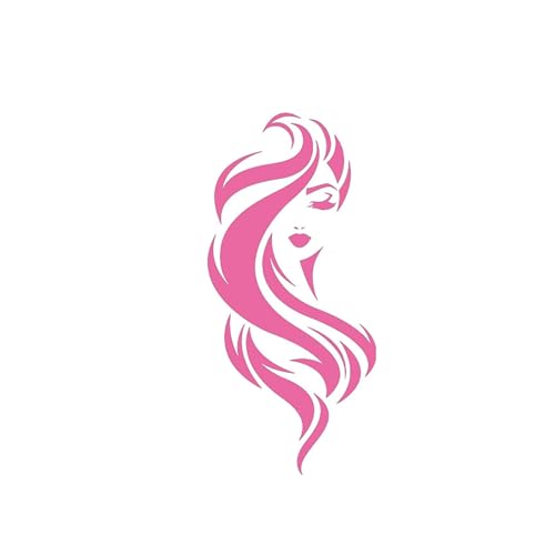 �ԗp�X�e�b�J�[ �Z�N�V�[�ȃ����O�w�A �Â��ȏ��̎q �t�@���^�W�[�X�^�C�� �ԗp PVC �����f�J�[�� �A�N�Z�T���[ �N���G�C�e�B�u �h��(Pink,20cm)