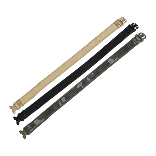 BESPORTBLE 3Pcs Adjustable Outdoor Utility Work Belt Durable Canvas Waist Belt for Camping Hiking and Training Includes and Colors