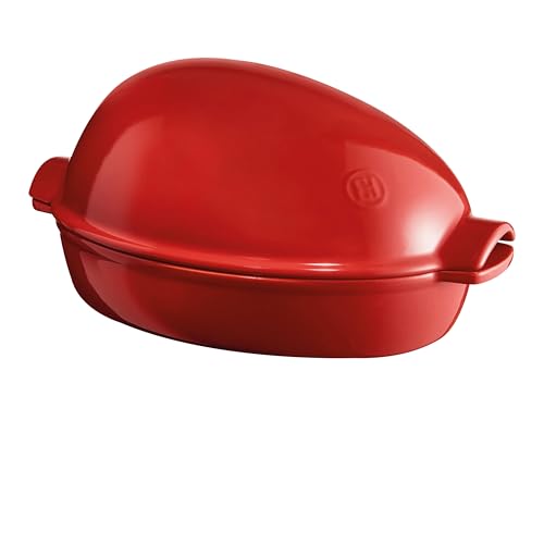 Emile Henry Eh349544 Brique à Rôtir XL Céramique Rouge Grand Cru 41,5 x 27,5 x 21 cm