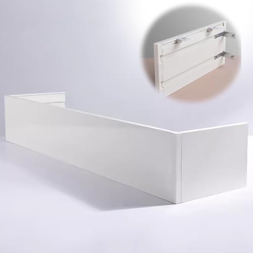 Barra de cortina de aluminio para techo de 6 m blanca con soporte de cenefa