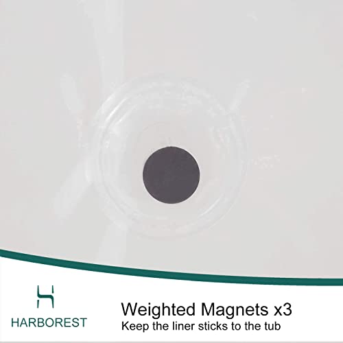 Harborest Clear Shower Curtain Liner - 72X72 Plastic Shower Curtain Liner 4 Gauge Peva Lightweight Waterproof For Bathroom Shower And Bathtub With 3 Magnets,1 Pack #TOP4