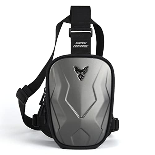 Hebetag Oxford Waist Pack Motorcycle Drop Leg Bag for Men Women Thigh Waist Bum Hip Fanny Belt Bag Purse Pouch Outdoor Travel Hiking Cycling Tactical Outdoor Sports Daypack, #18Gray, 15cm(W)x10-15cm(D — image 1