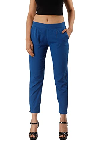 Image of Cotton Wear Casual Regular Fit Elastic Waist Double Side Pocket Trouser