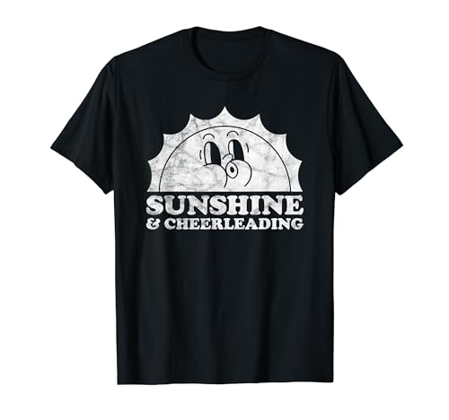Sunshine and Cheerleading Retro Vintage Sun Cheerleader Camiseta