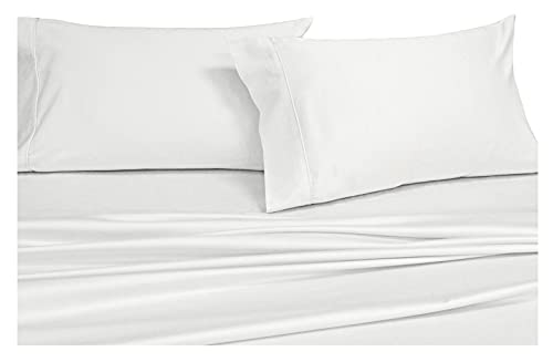 Royal Hotel's 600 Thread Count Cotton King Bed Sheet Set, Solid White