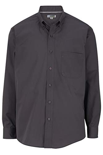 Edwards Men's Lightweight Long Sleeve Poplin Shirt X-Large Steel Grey
