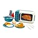 CoudarTitie 17Pcs Kids Pretend Play Microwave Toys Cookwares Toy Educational Funny Home Decoration Cooking Utensils for Girls Boys, Blue