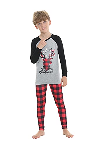 Image of VENTELAN Family Matching Christmas Pajamas Set Holiday Santa Claus Sleepwear Xmas PJS Set for Couples and Kids