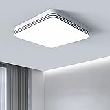 Fácil instalación -- Luz LED con diseño simple, la luz de techo LED se puede instalar fácilmente conectando el cable y atornillando la lámpara al techo sin herramientas ni mano de obra adicionales