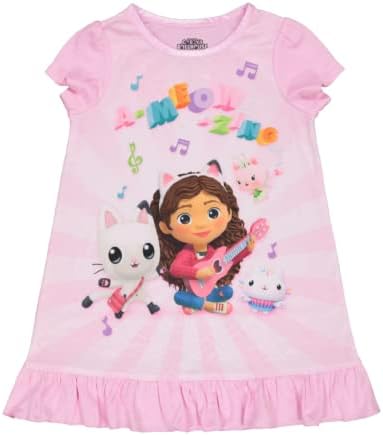 DreamWorks Gabby's Dollhouse Girls' Nightgown, A-MEOW-ZING, 2T
