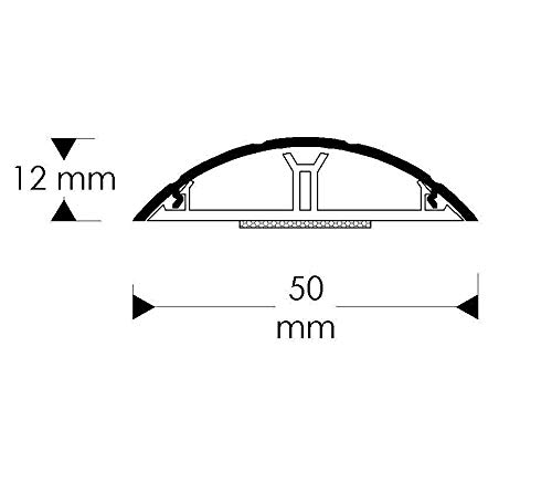 Habengut TV Cable Cover PVC White for Concealing Cables Below Flat Screen 5cm Width 1m Length - Image 4