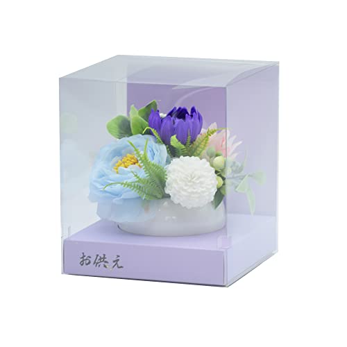 【松野工業】シャボンフラワー仏花 ソープフラワーアレンジメント 枯れないお花 バラ 菊 お盆 お彼岸 お悔やみ お供え GM-4848 (ゆき) [2]