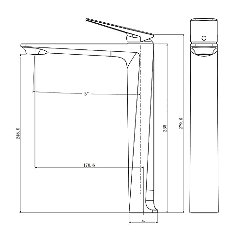Robinet de lavabo pour vasque à poser mitigeur noir mat - 8