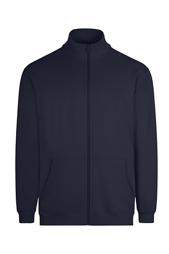 Sweat-shirt zippé Mukua SZ270U en couleur bleu denim avec fermeture éclair fluide