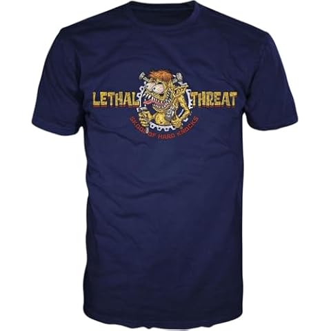 Lethal Threat Skool of Hard Knocks Mens Short Sleeve T-Shirt Blue LG Cover