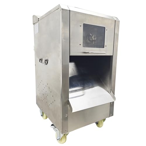 HQHAOTWU 2mm Electric Meat Cutter Commercial Meat Slicer Fresh Meat Cutting Machine for Meat Slicing Shredding Dicing(TJ-105L Series)